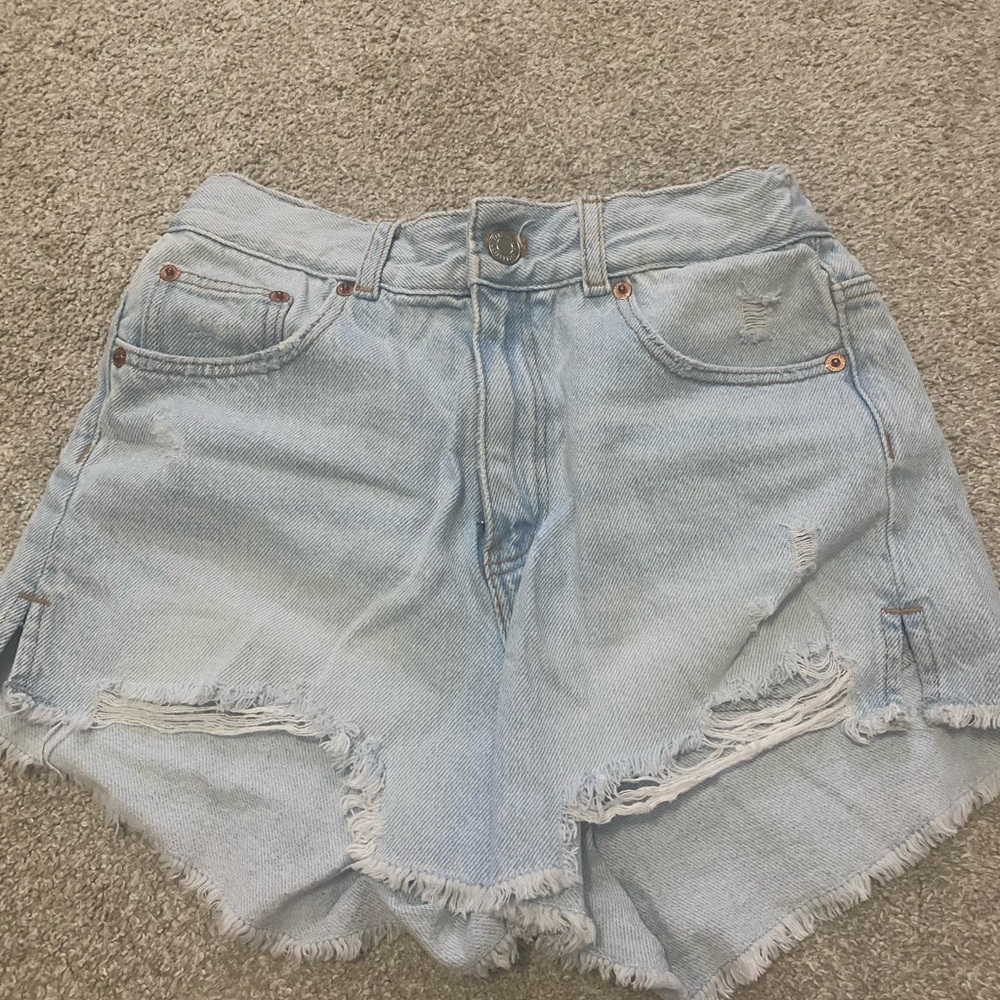 Zara kids Light blue denim shorts #denimshorts